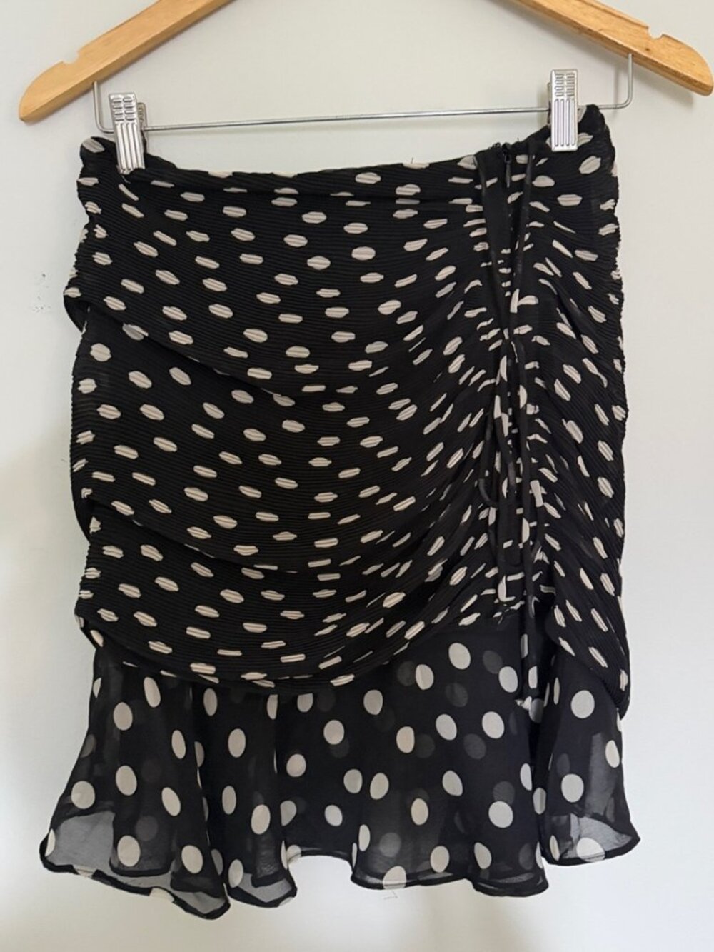 Black and White Polka Dot Mini Skirt